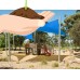 Cool Area Triangle 11 Feet 5 Inches Durable Sun Shade Sail with Stainless Steel Hardware Kit, UV Block Fabric Patio Shade Sail in Color Terra   565564186